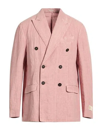 Massimo Alba Man Blazer Pink Size 42 Linen