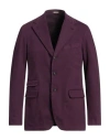 Massimo Alba Man Blazer Deep Purple Size 42 Cotton In Purple