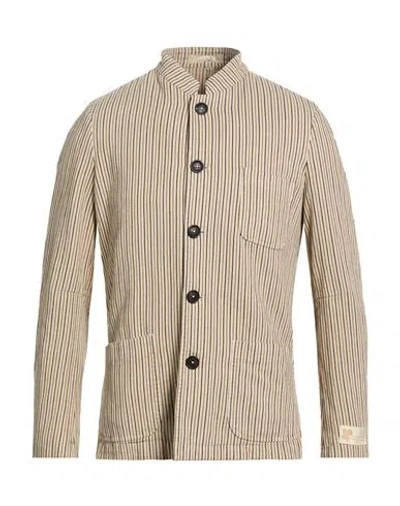 Massimo Alba Man Blazer Sand Size 40 Cotton, Linen In Brown