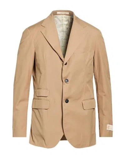 Massimo Alba Man Blazer Sand Size 44 Cotton In Brown