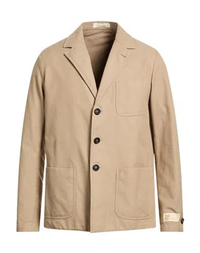 Massimo Alba Man Blazer Sand Size 44 Cotton In Brown