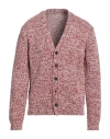 Massimo Alba Man Cardigan Brick Size Xxl Cotton In Red
