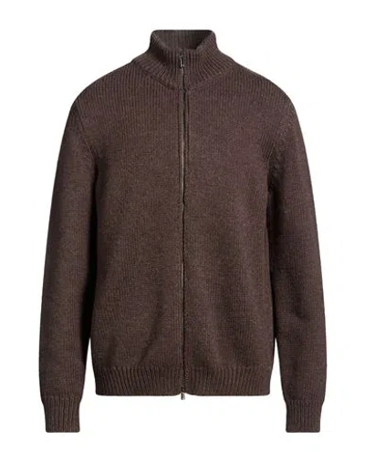 Massimo Alba Man Cardigan Brown Size Xl Wool
