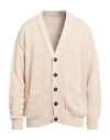 Massimo Alba Man Cardigan Camel Size L Cotton, Linen In Neutral