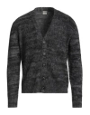 Massimo Alba Man Cardigan Charcoal Size L Cashmere In Black