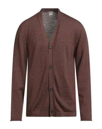 Massimo Alba Man Cardigan Chocolate Brown Size Xl Virgin Wool