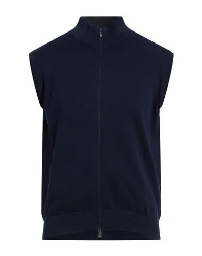 Massimo Alba Man Cardigan Midnight Blue Size M Cotton