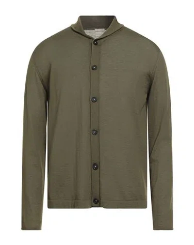 Massimo Alba Man Cardigan Military Green Size M Cashmere
