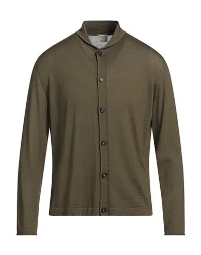 Massimo Alba Man Cardigan Military Green Size M Cashmere