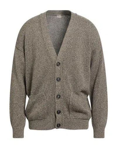 Massimo Alba Man Cardigan Military Green Size S Cotton, Linen
