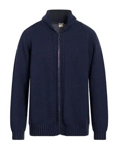 Massimo Alba Man Cardigan Navy Size L Wool In Blue