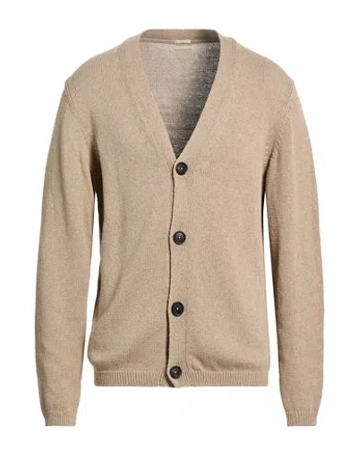Massimo Alba Man Cardigan Sand Size L Cotton, Silk In Neutral