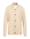 Massimo Alba Man Cardigan Sand Size Xxl Cashmere In Neutral