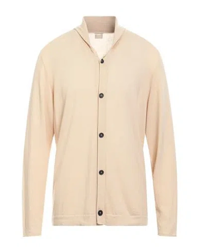 Massimo Alba Man Cardigan Sand Size Xxl Cashmere In Neutral