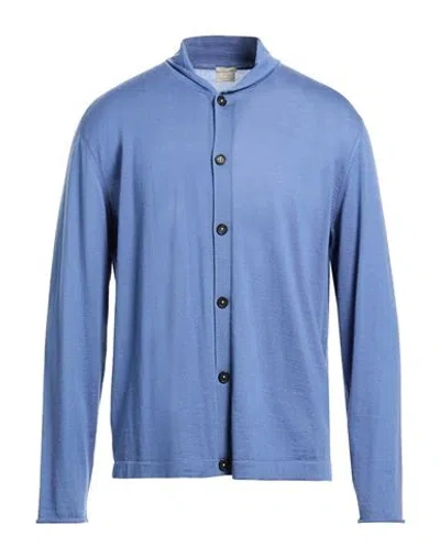 Massimo Alba Man Cardigan Slate Blue Size L Cashmere