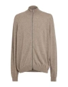Massimo Alba Man Cardigan Taupe Size Xxl Cashmere In Grey