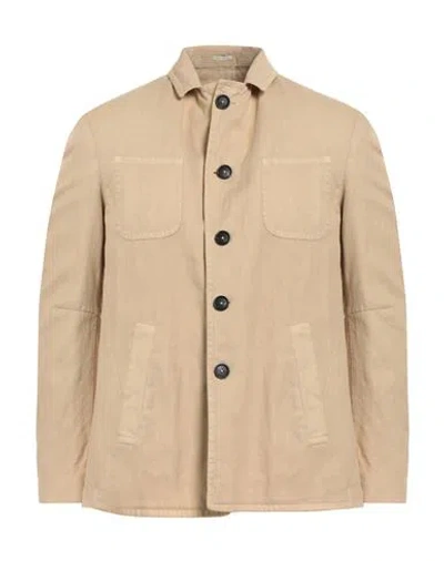 Massimo Alba Man Jacket Beige Size 40 Cotton, Linen