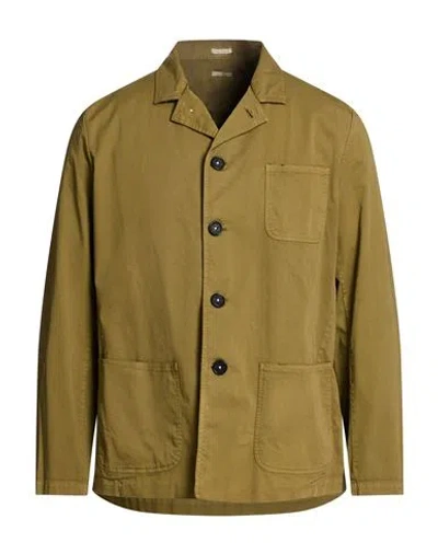 Massimo Alba Man Jacket Military Green Size M Cotton, Elastane