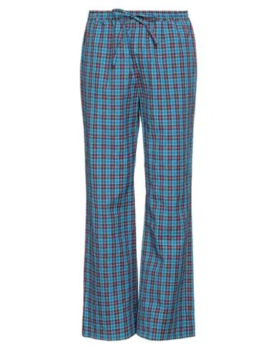Massimo Alba Man Pants Azure Size L Cotton, Polyester In Blue
