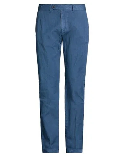 Massimo Alba Man Pants Blue Size 38 Cotton, Linen
