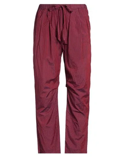 Massimo Alba Man Pants Burgundy Size M Cotton, Silk
