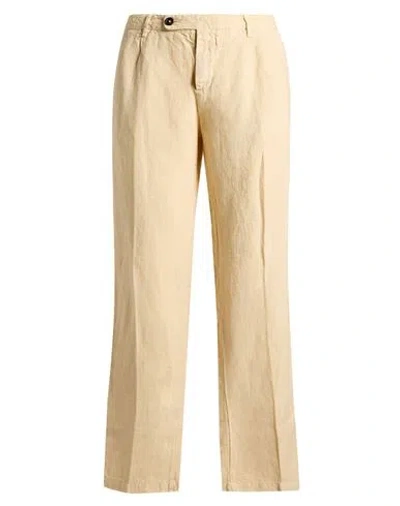 Massimo Alba Man Pants Cream Size 38 Linen