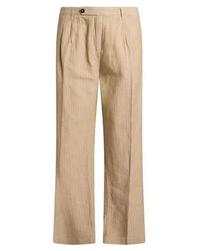 Massimo Alba Man Pants Garnet Size 40 Linen, Cotton In Brown