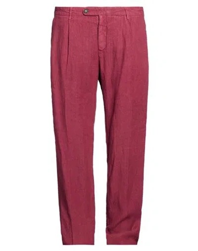 Massimo Alba Man Pants Garnet Size 40 Linen In Red