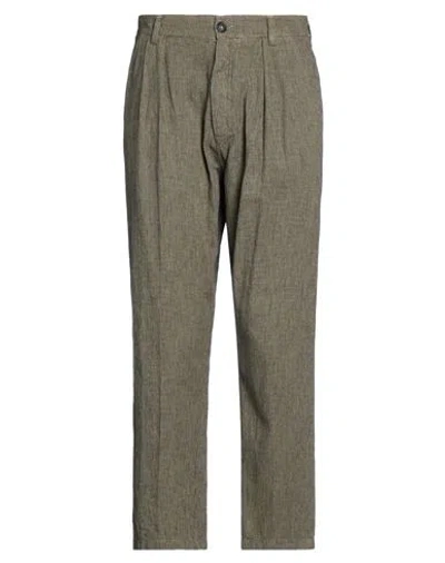 Massimo Alba Man Pants Military Green Size 38 Cotton, Linen, Elastane