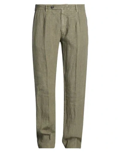 Massimo Alba Man Pants Military Green Size 40 Linen