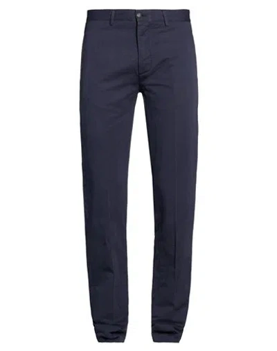 Massimo Alba Man Pants Navy Size 40 Cotton, Linen In Blue