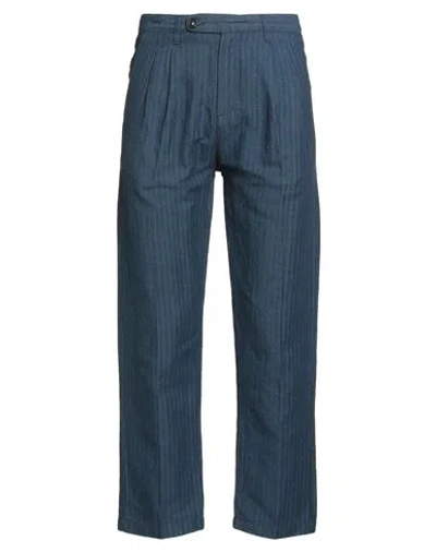 Massimo Alba Man Pants Navy Size 40 Linen, Cotton In Blue