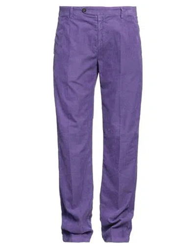 Massimo Alba Man Pants Purple Size 36 Cotton