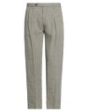 Massimo Alba Man Pants Sage Green Size 38 Linen In Green