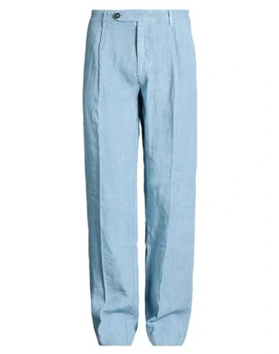 Massimo Alba Man Pants Sky Blue Size 38 Linen