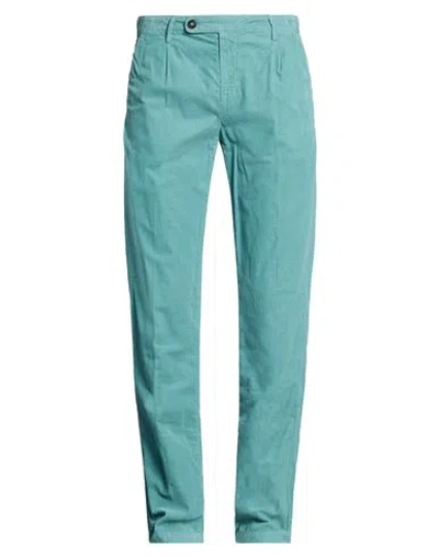 Massimo Alba Man Pants Turquoise Size 38 Cotton In Blue
