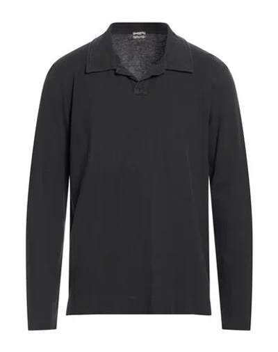 Massimo Alba Man Polo Shirt Black Size Xl Cotton, Cashmere In Blue