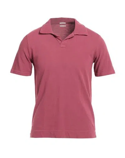 Massimo Alba Man Polo Shirt Garnet Size Xxl Cotton In Pink