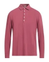 Massimo Alba Man Polo Shirt Garnet Size Xxl Cotton In Pink