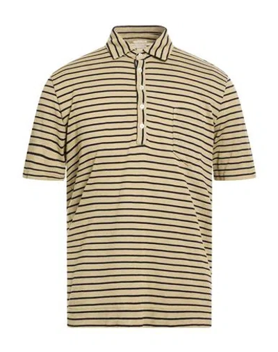 Massimo Alba Man Polo Shirt Khaki Size M Cotton, Linen In Brown