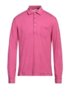 Massimo Alba Man Polo Shirt Magenta Size Xl Cotton In Pink