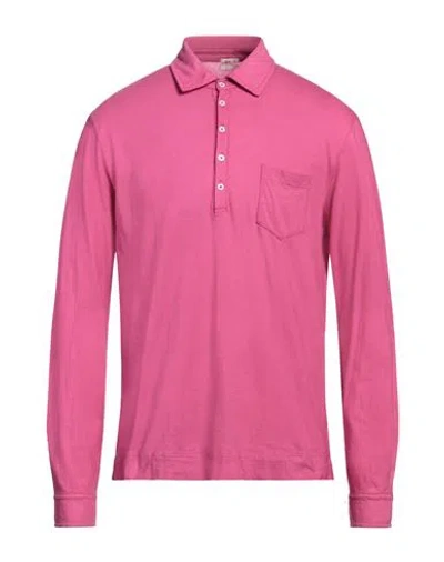Massimo Alba Man Polo Shirt Magenta Size Xl Cotton In Pink