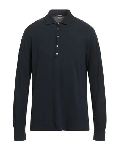 Massimo Alba Man Polo Shirt Midnight Blue Size L Cotton, Cashmere In Multi