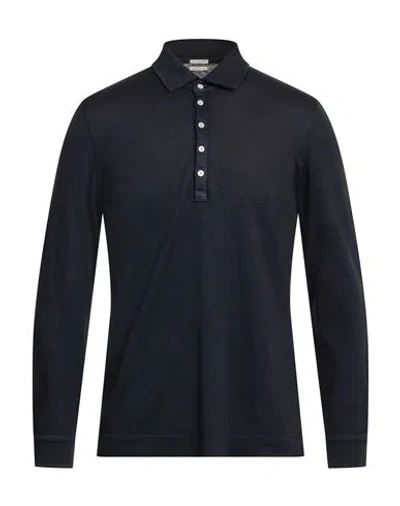 Massimo Alba Man Polo Shirt Midnight Blue Size Xl Linen, Cotton