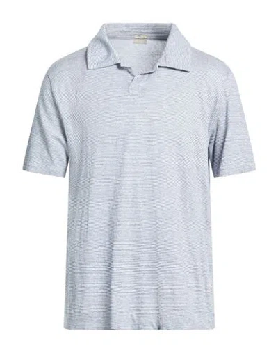 Massimo Alba Man Polo Shirt Navy Size Xl Linen, Cotton In Blue