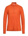 Massimo Alba Man Polo Shirt Orange Size S Cotton
