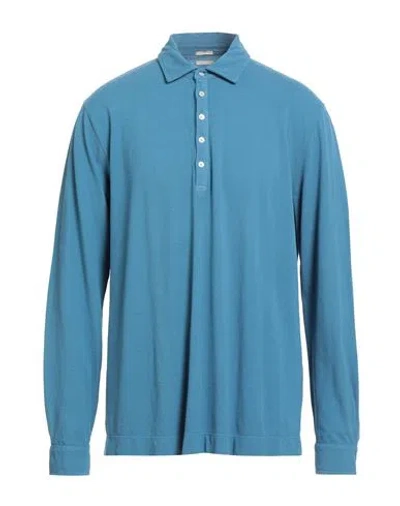 Massimo Alba Man Polo Shirt Slate Blue Size Xxl Cotton