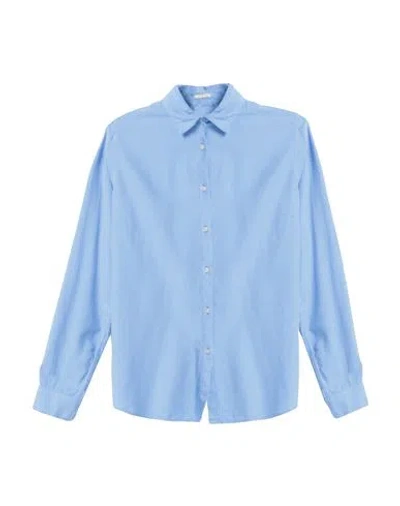 Massimo Alba Man Shirt Azure Size Xs Viscose, Cotton In Blue