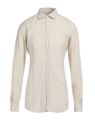 Massimo Alba Man Shirt Beige Size Xl Linen In Neutral