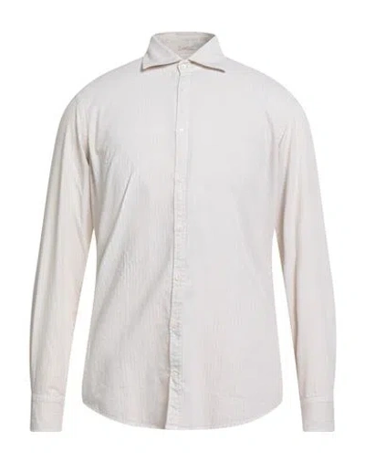 Massimo Alba Man Shirt Beige Size Xxl Cotton In White